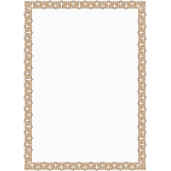 浅棕色复古花纹边框