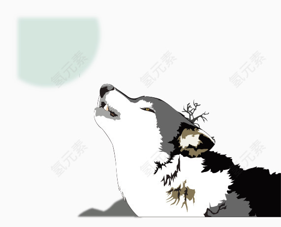 矢量插画狼图片