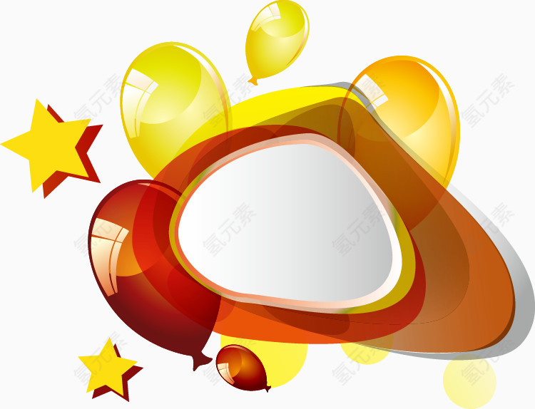 创意七彩泡泡边框