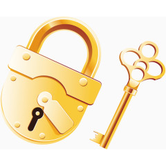 钥匙锁图标元素