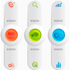 矢量立体圆环信息图表