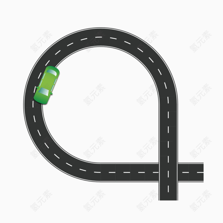 卡通手绘公路