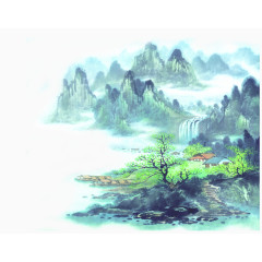 山水水墨画