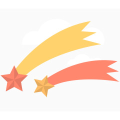 卡通太空元素流星