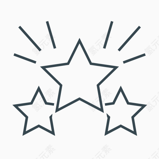 成就奖最喜欢的页面质量星星赢家搜索引擎优化和开发的细线图标