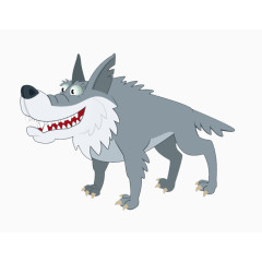卡通手绘狼狗图片免费下载