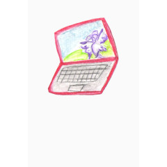 彩绘笔记本电脑