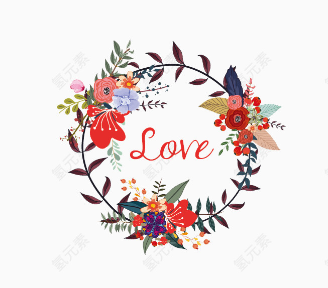 花朵花卉矢量边框