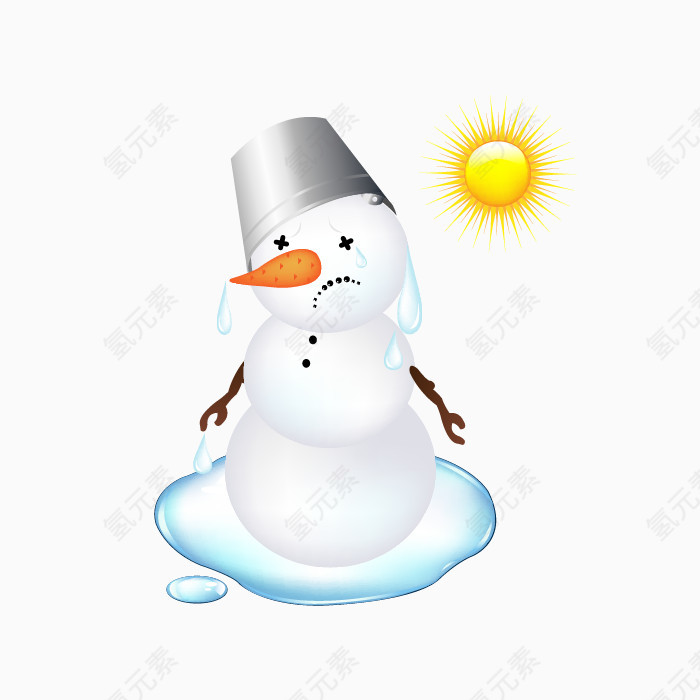 融化掉的圣诞雪人