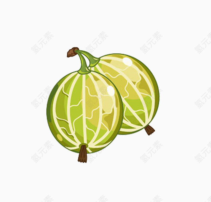 卡通手绘灯笼果