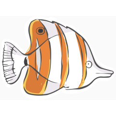 卡通可爱小金鱼