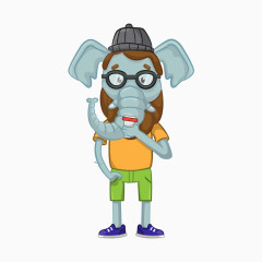 人形大象时髦动物