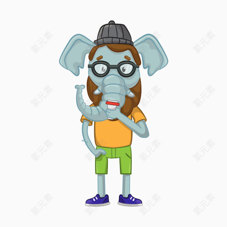 人形大象时髦动物