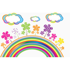 儿童节彩绘彩绘云朵