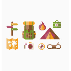 矢量露营元素