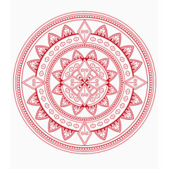 可爱彩色曼陀罗装饰图案
