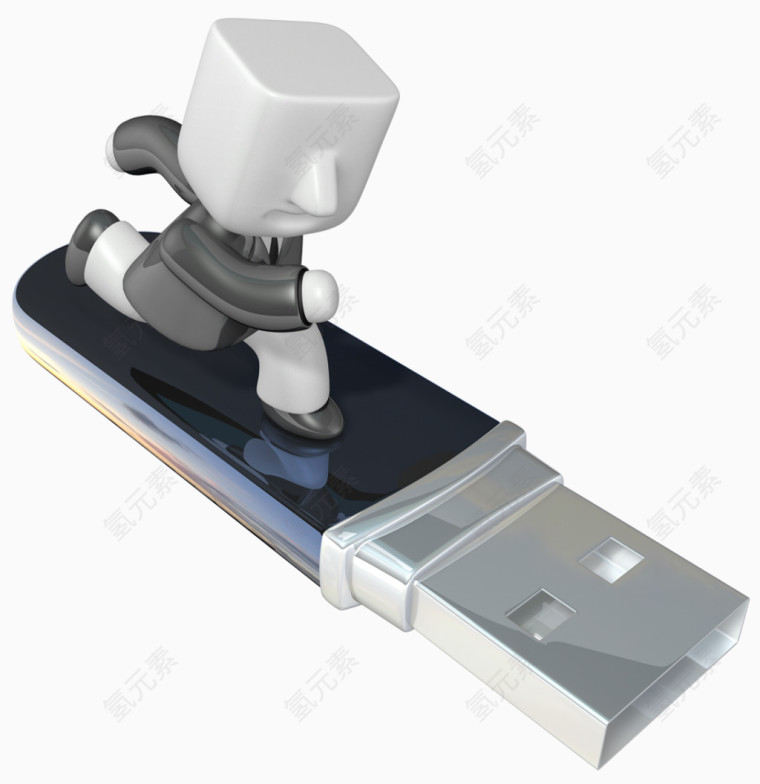 3d小人标志商务风格