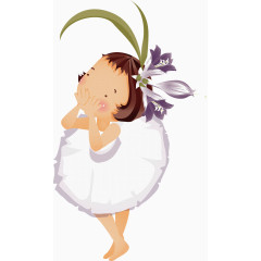 花仙子女孩花朵