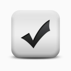 不光滑的白色的广场图标符号形状检查马克Symbols-Shapes-icons