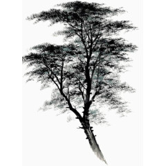 写意手绘装饰树