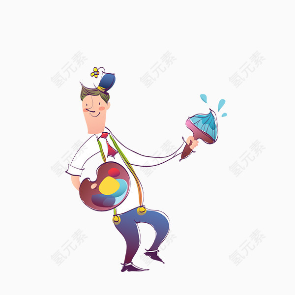 卡通爸爸要工作