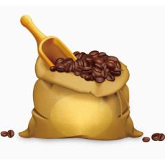 矢量手绘咖啡豆