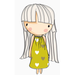 卡通小女孩