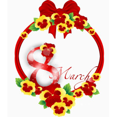 三八妇女节装饰元素