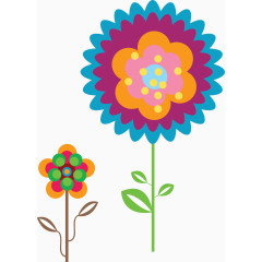 幼儿装饰矢量花草