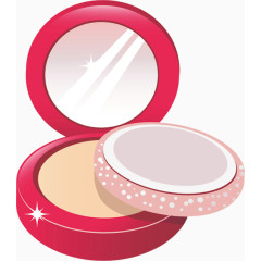 粉饼卡通手绘图标元素