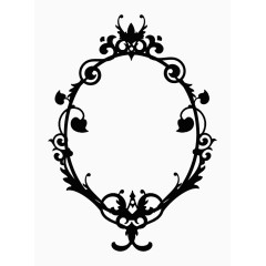  简约黑色欧式线条边框 