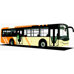 大型车大巴车公交车矢量图
