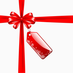 红色丝带蝴蝶结促销吊牌