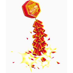 手绘国庆节鞭炮海报