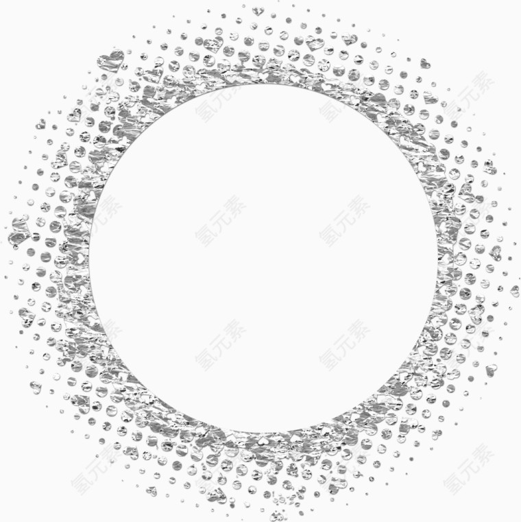 相框图标素描 圆形边框