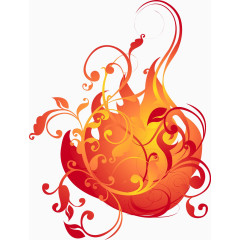 火焰花纹矢量素材