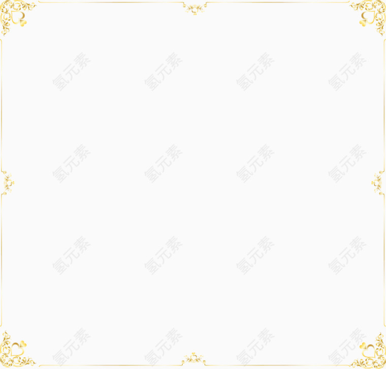 金色花纹边框