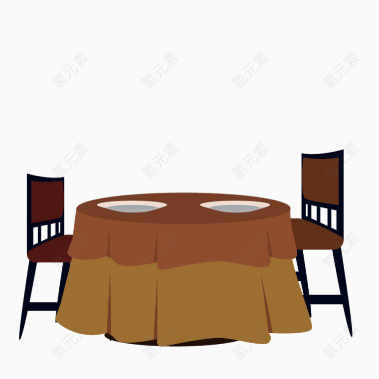 卡通晚宴餐桌