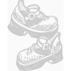 粉笔手绘时尚小物-鞋