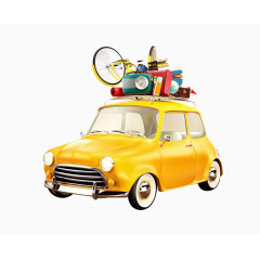 黄色汽车自驾游