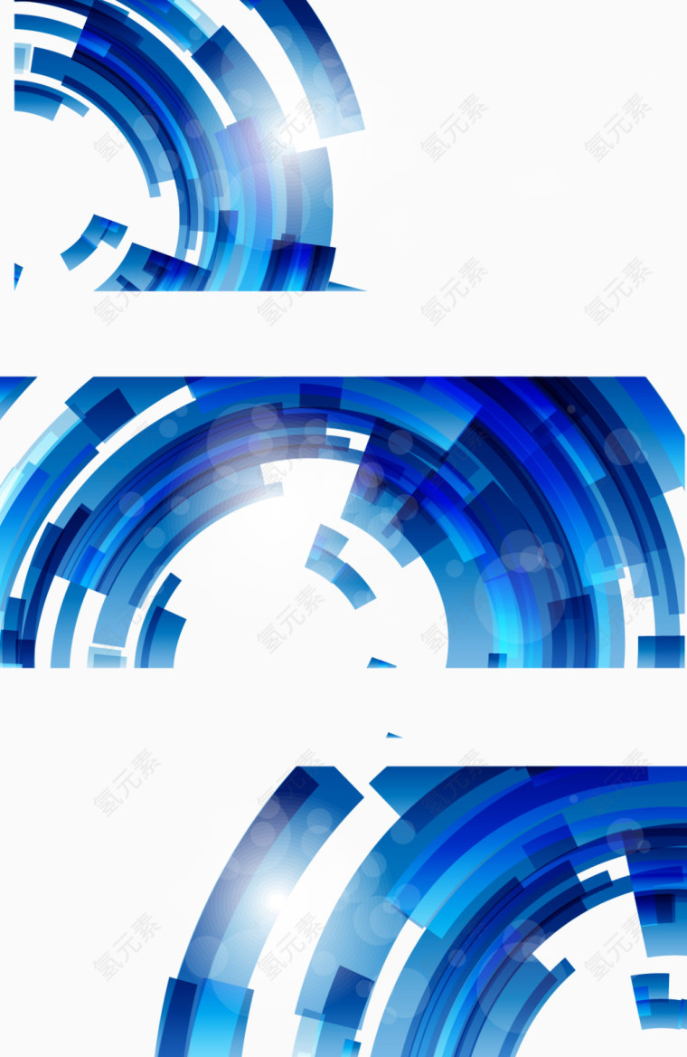 蓝色炫酷光圈banner背景合集