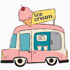 复古可移动卡通餐车