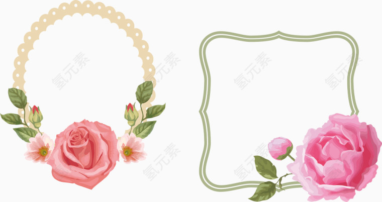 花朵装饰元素矢量素材