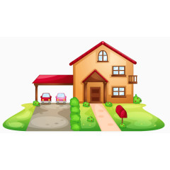卡通小洋楼png 