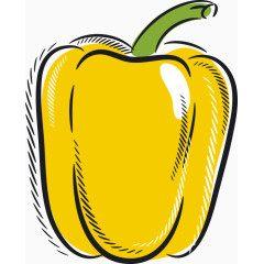 卡通蔬菜青椒黄椒素材