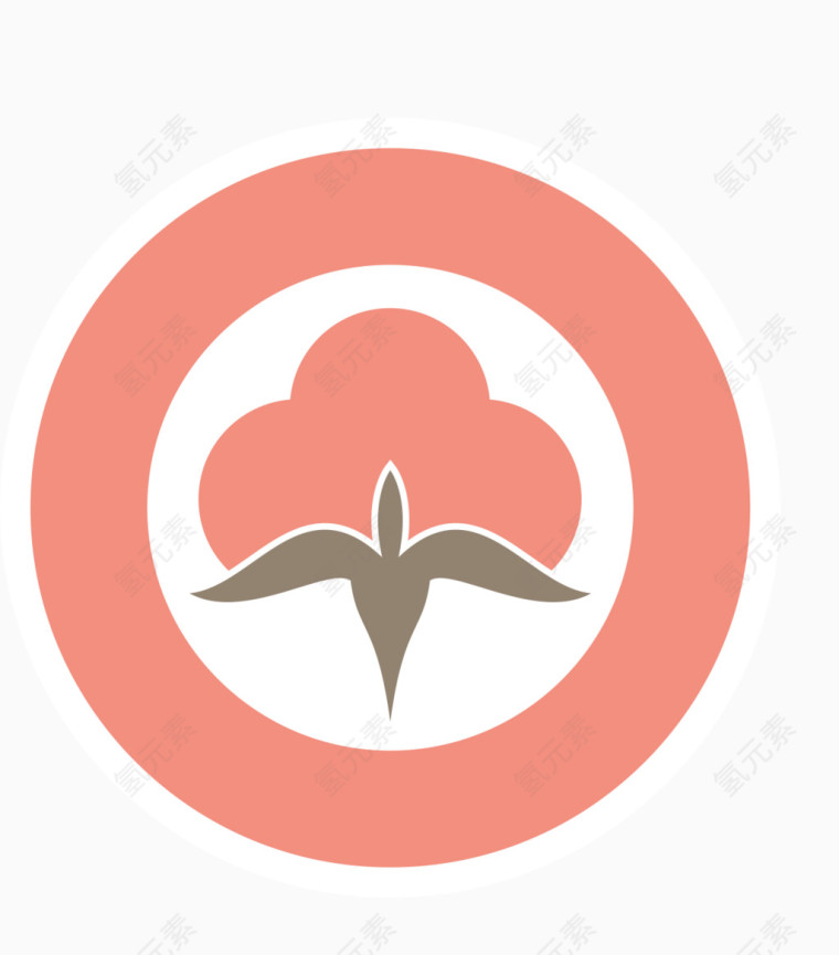 棉花植物图标素材