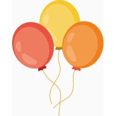 三只暖色调热气球