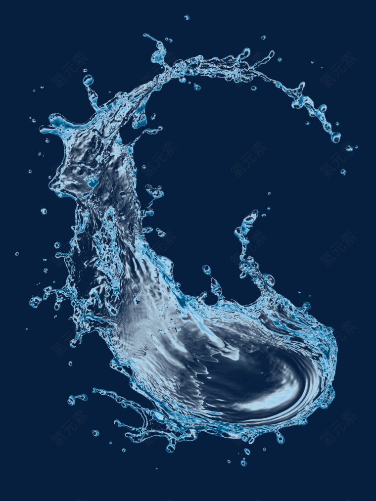 蓝色水花