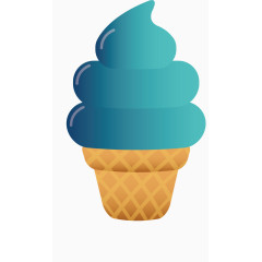 渐变蓝色冰激凌