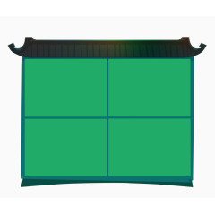 卡通绿色房子边框